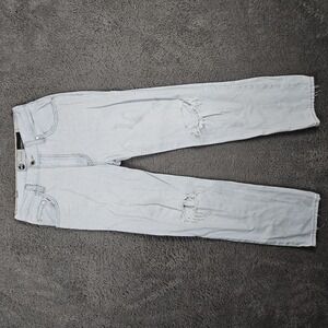 Levis Jeans Women W26 L31 Light Wash Silver Tab 94 Baggy Distressed Ripped Retro